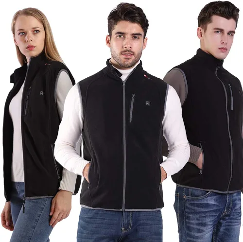 Vista 2 de PROSmart Chaleco térmico polar ligero chaleco con batería USB para hombres y mujeres Unisex