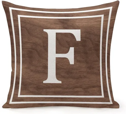 Vista 21 de Funda de almohada decorativa con diseño de letras blancas y monograma D, para sofá, dormitorio, automóvil, 16 x 16 pulgadas