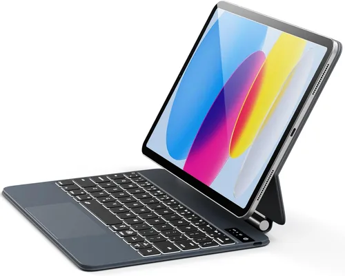Vista 7 de AHYWTAN Funda para iPad 11/10ª generación con teclado, funda de teclado Bluetooth desmontable para iPad A16 2025 de 11 pulgadas/10ª generación 2022
