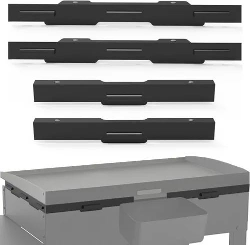 Vista 10 de Koutemie Protector contra el viento Blackstone de 17 pulgadas, accesorios de parrilla con protector térmico magnético, pantallas de viento de acero