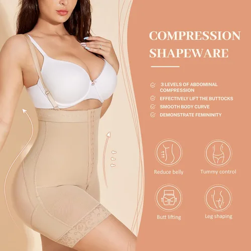 Vista 5 de SHAPSHE Fajas Colombianas Shapewear for Women Tummy Control Butt Lifter Short