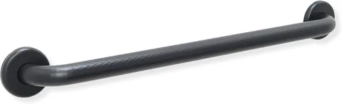 Vista 9 de Barra de agarre negra mate de 12 pulgadas para baño, ducha, inodoro, riel de seguridad ADA/acero inoxidable 304/moleteado