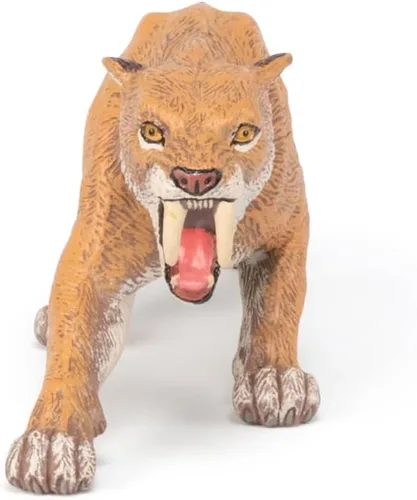Vista 5 de Papo, modelos de animales de juguete – Tigre dientes de sable Smilodon – figura prehistórica