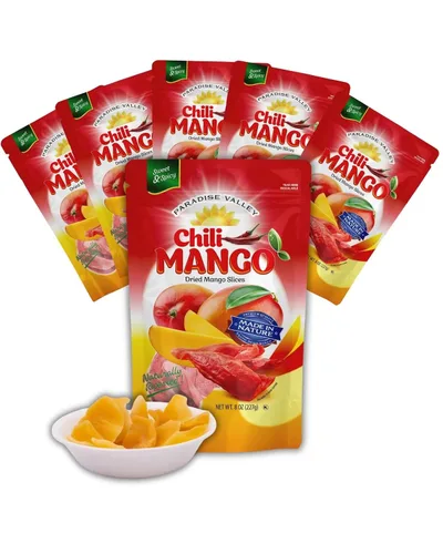 Vista 12 de Sabor original de mango y chile seco, sin azúcar, 100% vagano, sin OMG, sin glutten (todos los ingredientes naturales) (2.25 onzas) paquete de 12