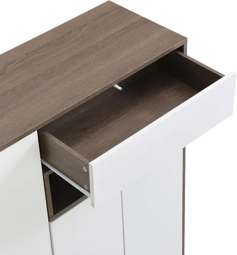 Vista 8 de LUMISOL Zapatero con asiento acolchado para entrada, organizador multifuncional de almacenamiento de zapatos con estantes ajustables, organizador