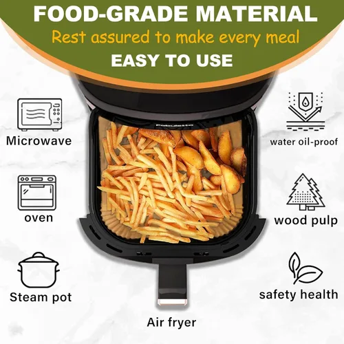 Vista 3 de Forros pequeños para freidora de aire COMFEE' Compact 2.1, forros de 2 cuartos de galón para freidora de aire para Instant Pot Vortex Mini, forros