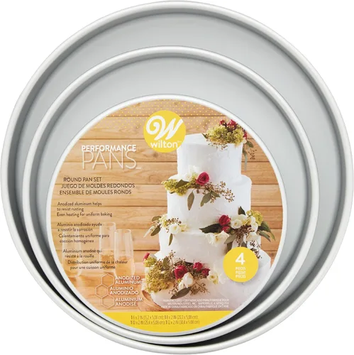 Vista 27 de Wilton juego de ollas de aluminio de 2 9 pulgadas para hornear tartas circulares, 9 x 2, Multicolor