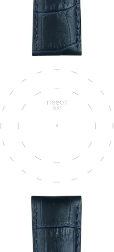 Vista 3 de Correa de reloj Tissot de cuero azul 21 Modelo T852041857