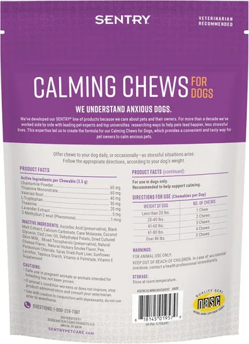 Vista 2 de Sentry Calming Chews for Dogs