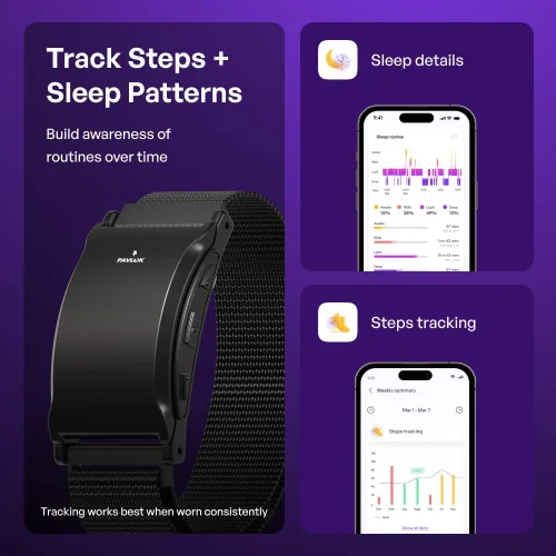 Vista 6 de Pavlok 3 - Alarma silenciosa y entrenador portátil de atención plena para buenos hábitos - Mejora la atención plena, crea buenos hábitos - Rastrea