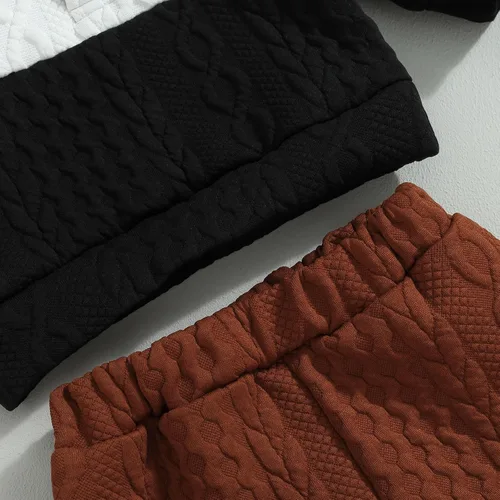 Vista 6 de MERSARIPHY Ropa de bebé para bebé, sudadera de punto para bebé, suéter de punto, pantalones largos, ropa de otoño e invierno