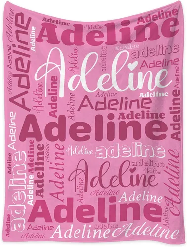 Vista 19 de Manta con nombre personalizada para niños, manta con nombre de bebé personalizada para niños y niñas, manta de nombre personalizada súper suave