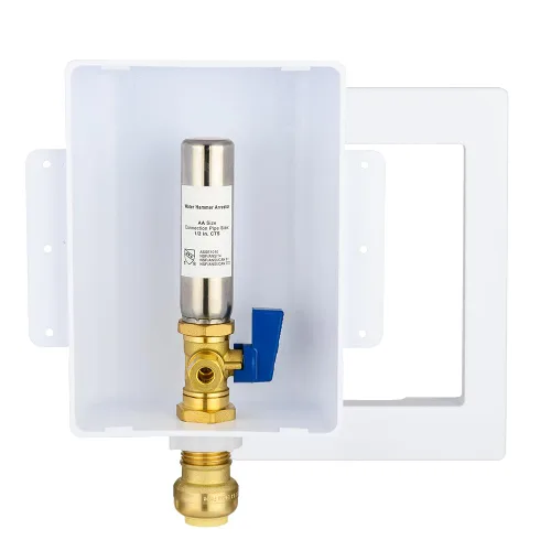 Vista 8 de EFIELD Premium Ice Maker Outlet Box,1/2-Inch Sweat (MIP) Inlet with Installed 1/4-Turn Ball Valve (Mip),(IM032) (Pack of 2)