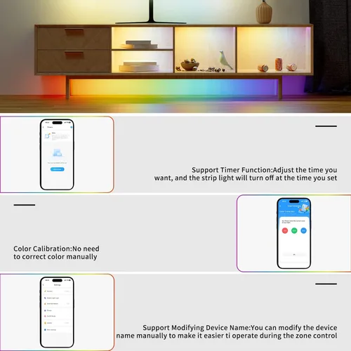 Vista 7 de PAUTIX Controlador de música LED Bluetooth 12 en 1, controlador de color completo SP630E, control de aplicación iOS/Andriod compatible con casi