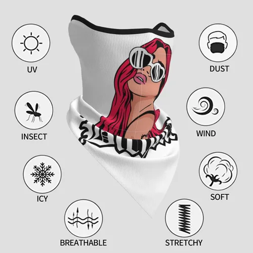 Vista 7 de Karol Music and G Sun - Máscara facial con protección UV, polaina para el cuello, bufanda resistente al viento, protector solar, transpirable
