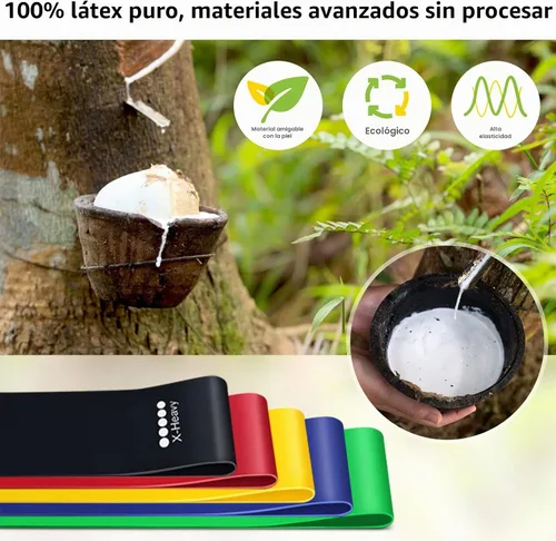 Vista 2 de Resistance Bands Set, Workout Bands with Handles, 5 Levels Surtido