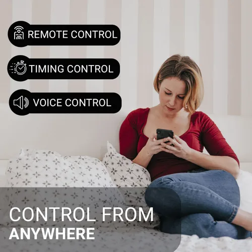 Vista 3 de Enchufe inteligente - 2 paquetes de enchufes Wi-Fi 2.4G para casa inteligente, funciona con Echo, Alexa y Google Home Enchufe inteligente