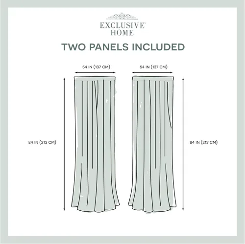 Vista 6 de Par de paneles de cortinas belgas para ventanas Sheer exclusivas para el hogar.