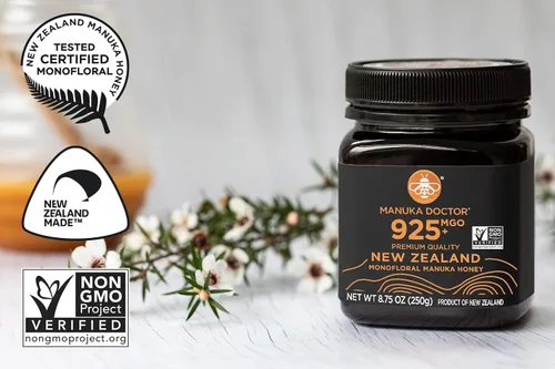 Vista 4 de MANUKA DOCTOR - Paquete económico monofloral de miel de manuka MGO 925+ y MGO 182+ SQUEEZY, miel 100% pura de Nueva Zelanda. Certificado.