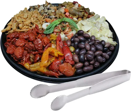Vista 5 de HINMAY Mini Pinzas de 5-3/4 Pulgadas de Acero Inoxidable Pinzas Pequeñas para Servir, Pinzas de Cocina Pequeñas para Aperitivos, Fiesta de Té