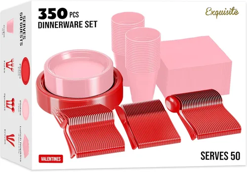 Vista 20 de Exquisite 350 Piezas Platos de Plástico de Cumpleaños Azules Para Fiestas, Juego de Platos Desechables de Cumpleaños Azules, 50 de Cada Juego