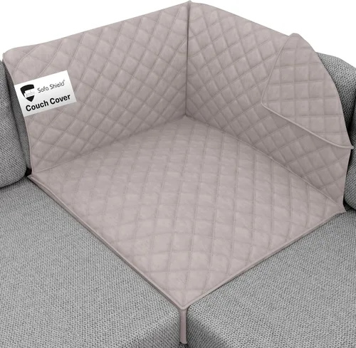 Vista 156 de Sofa Shield Funda de sofá con correa, reversible, resistente a las manchas y al desgarro, funda acolchada de microfibra, lavables, asiento de 62