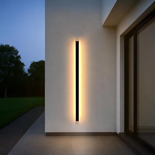Vista 26 de Luces de pared modernas para exteriores de 39 pulgadas, 2700 K-6500 K, aplique de pared al aire libre regulable seleccionable con control remoto