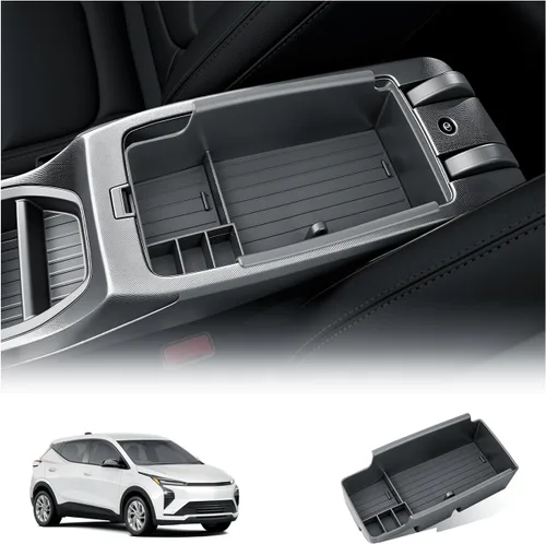 Vista 6 de BIBIBO Organizador de consola central Chevy Bolt 2027 Chevy Bolt (LT/RS) Bandeja de consola 2027 Bolt Organizador de bandeja de inserción de pernos