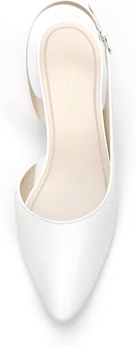 Vista 4 de MSKFZEK Zapatos de tacón bajo para mujer