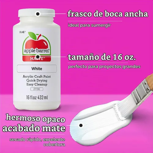 Vista 3 de Juego de pintura acrílica, incluye 2 pinturas blancas y negras de 16 onzas líquidas