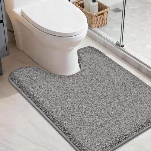Vista 29 de COSY HOMEER Alfombras extra gruesas para el baño, tapetes de baño antideslizantes, tapete de felpa suave, peludo y 100% micro poliéster, tapete