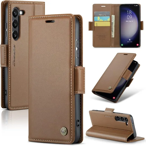 Vista 10 de SINIANL Funda tipo cartera para Samsung Galaxy S23 con bloqueo RFID, funda para Samsung S23 para mujeres y hombres con tarjetero con cierre