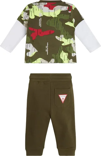 Vista 2 de GUESS Conjunto de 2 piezas de jersey triangular para bebés