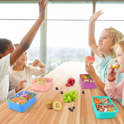 Vista 4 de Caperci Caja Bento Clásica para Almuerzo Adulto para Niños Mayores - Envase de Almuerzo de 47 oz con 3 Compartimentos Impermeable para Adultos