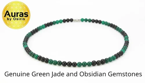 Vista 58 de Collar de cristal de obsidiana negra hecho a mano, collar de cuentas de piedras preciosas naturales auténticas, curación, protección, talismán mala