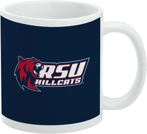 Vista 524 de Taza de cerámica con el logotipo principal de la Universidad Rider, taza de regalo novedosa para café, té y bebidas calientes, 11oz, blanca