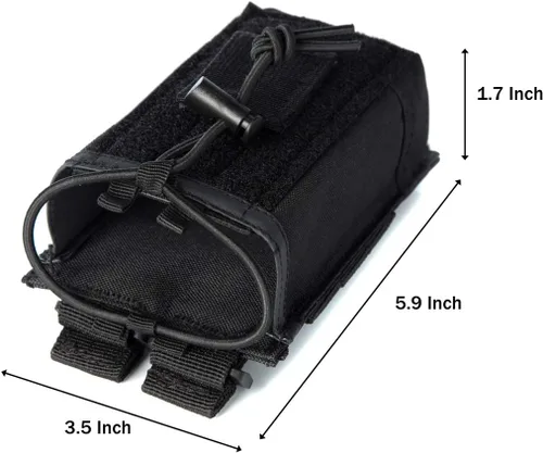 Vista 3 de LUITON Funda de radio táctica - Soporte de radio Molle resistente para Walkie Talkies bidireccionales