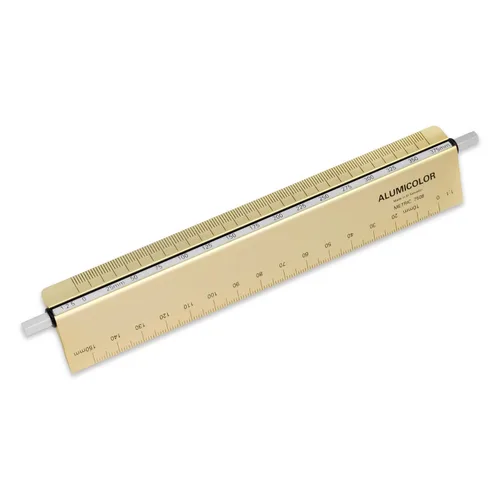 Vista 14 de Alumicolor Select-a-Scale Herramienta de dibujo métrico con varilla de calibración (30CM, verde)