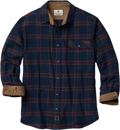 Vista 32 de Legendary Whitetails Camisa de franela de manga larga con botones para hombre, 100% algodón