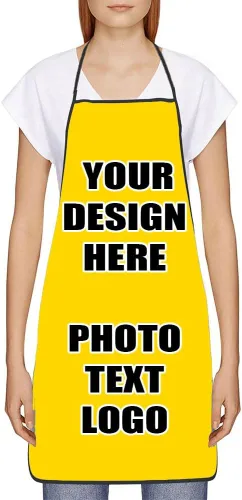 Vista 13 de Delantales personalizados con diseño de imagen de texto fotográfico para adultos, hombres, mujeres, parrilla, cocina, 40