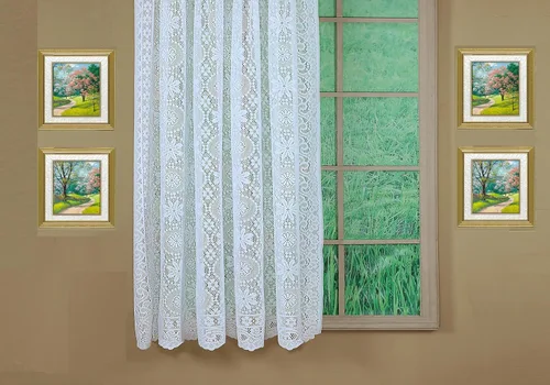 Vista 24 de Today's Curtain Hopewell Cenefa de encaje prémium de 12 pulgadas, crema, 58 pulgadas de ancho x 12 pulgadas de largo