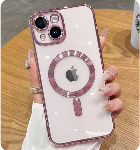 Vista 12 de Funda magnética para iPhone 12 Pro Max transparente compatible con MagSafe Funda protectora de lente de cámara integrada para iPhone 12 Pro Max