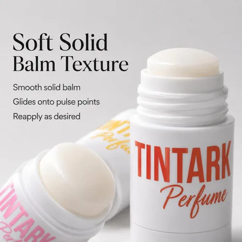 Vista 4 de Tintark Taste of Nectar - Bálsamo de perfume sólido para mujer, 0.18 oz Fragancia sólida en barra de tamaño de viaje con notas de jazmín sambac
