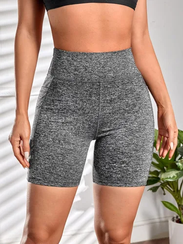 Vista 5 de Verdusa Pantalones cortos deportivos de cintura alta con inserción de malla para mujer