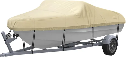Vista 9 de NEXCOVER - Cubierta para lancha impermeable y resistente; cubierta de lancha remolcable Runabout, apta para cascos V-Hull, TRI-Hull, Pro-Style, bote