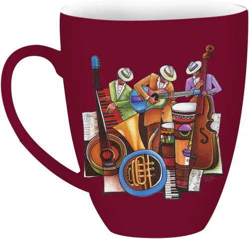 Vista 2 de African American Expressions -All That Jazz - Taza de café, 15 onzas, apta para lavavajillas y microondas (4.25 x 3.5 pulgadas) CHMUG-55