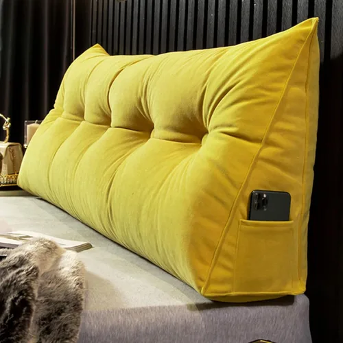 Vista 10 de Almohada grande de lectura para reposo en cama, almohada triangular de cuña para cabecero, almohada de lectura para reposo en cama, cojín de apoyo