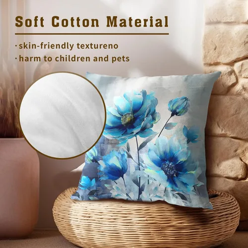 Vista 27 de Giwawa Juego de 2 fundas de almohada decorativas con diseño floral de girasol de 16 x 16 pulgadas, fundas de cojín decorativas para el hogar, sofá