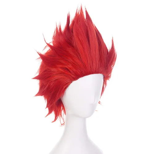 Vista 3 de Anogol - Gorra + Peluca azul de cabello lacio para cosplay