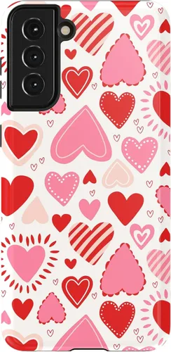 Vista 82 de Casely Funda para Galaxy S21 Here Comes The Sun Colorblock Sunset Diseño protector delgado esencial de doble capa Aquí viene el sol